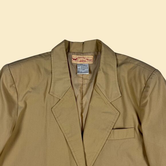 1990s beige/tan blazer by Haband Travel Smart, vintage 90s size S beige jacket - Picture 4 of 8